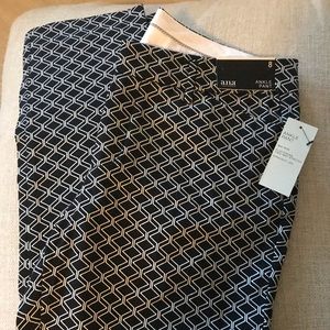 NWT A.N.A. Black and White Ankle Pants